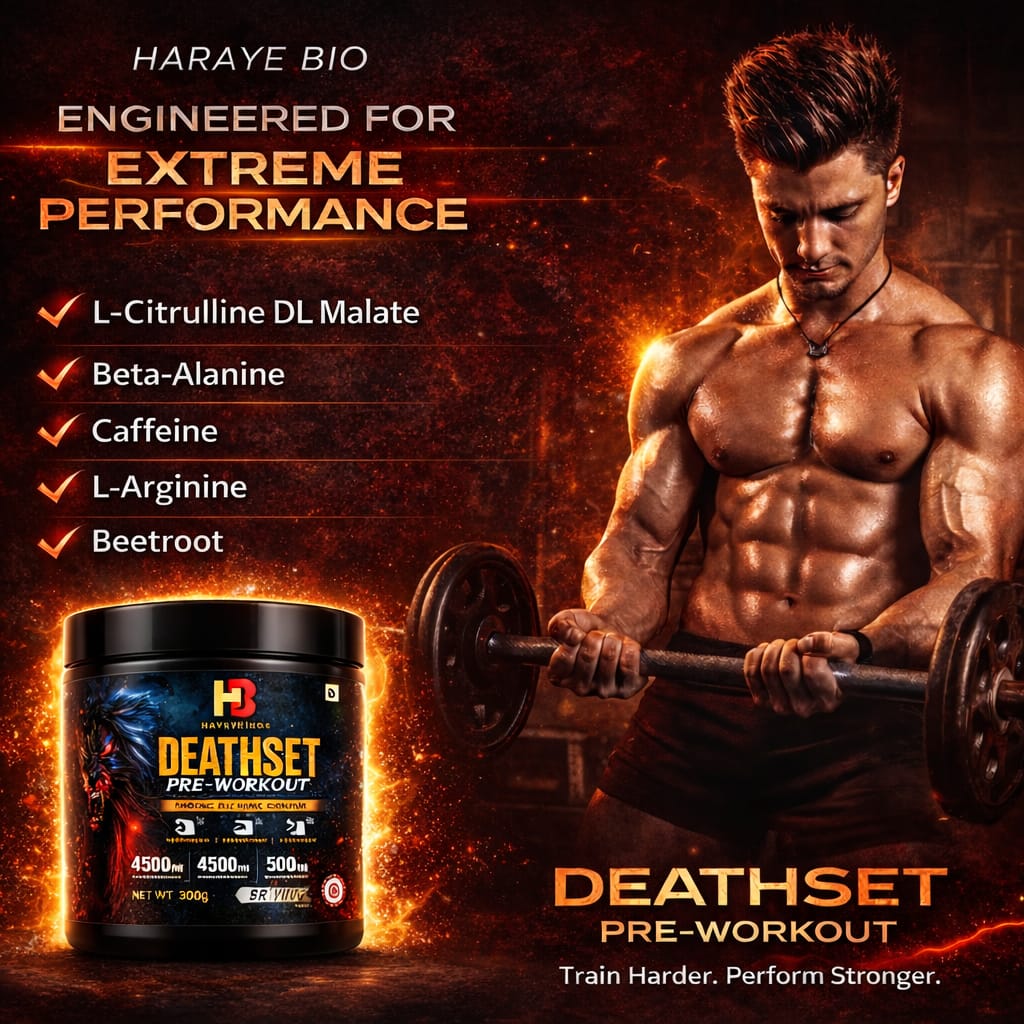 Deathset Preworkout |For Pump, Focus, Energy, Strength & Endurance | 30 Servings Pre Workout (200 g, ORANGE)