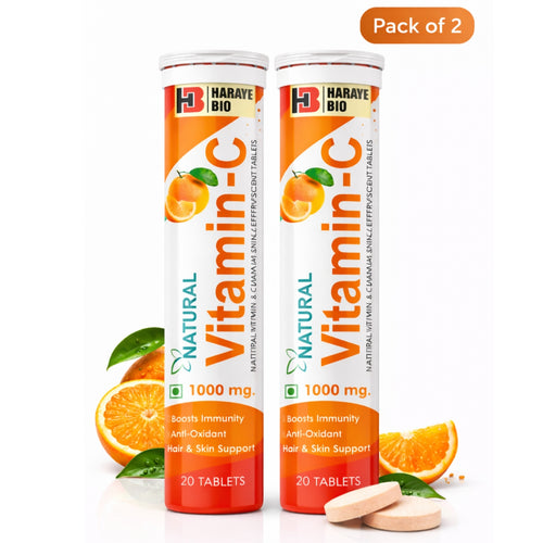 Natural Vitamin C 1000mg (Amla & Zinc) Effervescent Tablets 1x20